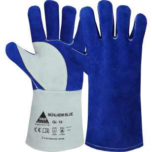 HASE Schweißerhandschuhe Mühlheim Blue aus Rindspaltleder HASE Schweißerhandschuhe Mühlheim Blue aus Rindspaltleder