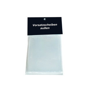 Vorsatzscheibe außen für Schweißerhelm ArcOne® und Weldmaster®, 90 x 110 x 1 mm, Set à 10 Stück Vorsatzscheibe außen für Schweißerhelm ArcOne® und Weldmaster®, 90 x 110 x 1 mm, Set à 10 Stück