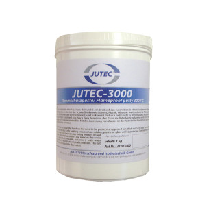 JUTEC Flammschutzpaste 3000, asbest- und keramikfrei, Dose á 1 kg, Hitzeschutz bis 3.000°C JUTEC Flammschutzpaste 3000, asbest- und keramikfrei, Dose á 1 kg, Hitzeschutz bis 3.000°C