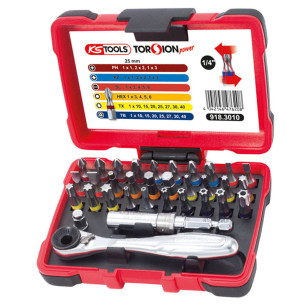 KS TOOLS TORSIONpower 1/4" BIT-BOX, 32-teilig KS TOOLS TORSIONpower 1/4" BIT-BOX, 32-teilig