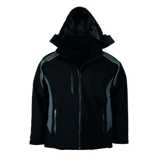 LEIPOLD LeikaTex® Softshellwinterjacke "Onyx", schwarz/grau, Größe M