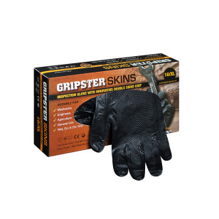 Nitril-Einmalhandschuhe, schwarz, Gripster, VPE = 50 Stück