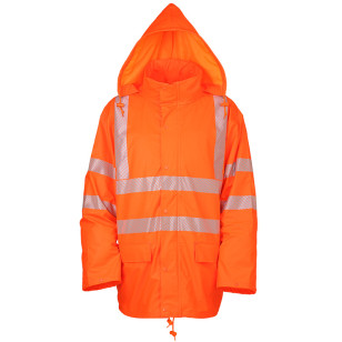 PU-Stretch-Warnschutzregenjacke PU-Stretch-Warnschutzregenjacke