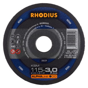 Rhodius Trennscheibe freihand KSM, gerade/ KSMK, gekröpft Rhodius Trennscheibe freihand KSM, gerade/ KSMK, gekröpft