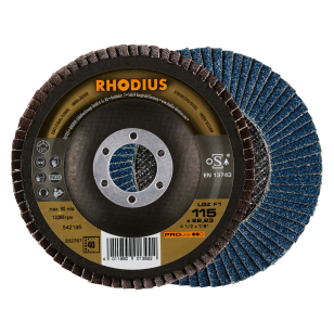 Rhodius Fächerschleifscheibe LGZ F1, gerade Rhodius Fächerschleifscheibe LGZ F1, gerade