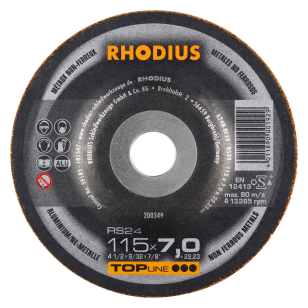 Rhodius Schruppscheibe RS24, gekröpft Rhodius Schruppscheibe RS24, gekröpft