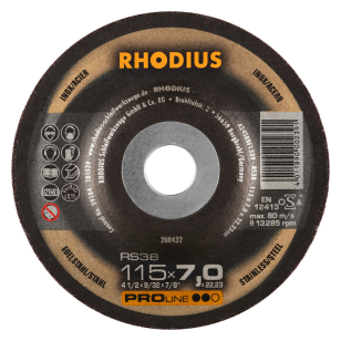 Rhodius Schruppscheibe RS38, gekröpft Rhodius Schruppscheibe RS38, gekröpft