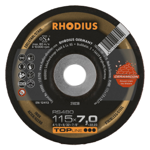 Rhodius Schruppscheibe RS480, gekröpft Rhodius Schruppscheibe RS480, gekröpft