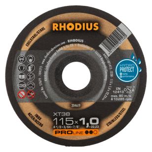 Rhodius Trennscheibe extradünn XT38, gerade/ XTK38, gekröpft Rhodius Trennscheibe extradünn XT38, gerade/ XTK38, gekröpft