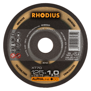 Rhodius Trennscheibe extradünn XT70, gerade/ XTK70, gekröpft Rhodius Trennscheibe extradünn XT70, gerade/ XTK70, gekröpft