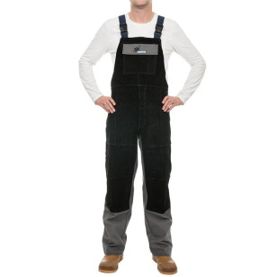 WELDAS® Arc Knight™ Schweißerlatzhose, feuerresistente Baumwolle, verstärkt mit Rindspaltleder