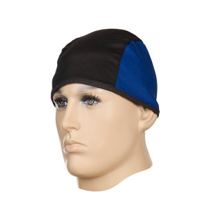 WELDAS® Fire Fox™ Mütze, flammenresistente Baumwolle, blau/schwarz WELDAS® Fire Fox™ Mütze, flammenresistente Baumwolle, blau/schwarz