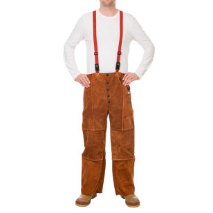 WELDAS® Lava Brown™ Schweißerbundhose, Rindspaltleder