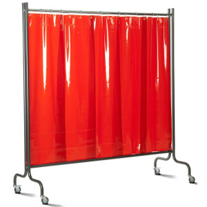 ANFINDO Schweißerschutzwand Cobra 2000, Lamellen 470 x 0,4 mm, 2.070 x 1.950 mm, orange