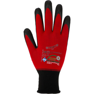 ASATEX® CONDER-T Feinstrick- Handschuhe mit schwarzer Nitril-Mikroschaumbeschichtung, Größe 6 - 1