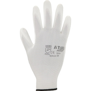 ASATEX® Feinstrick-Handschuhe mit weißer PU-Beschichtung, Größe 6 - 1