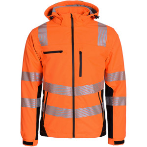 ASATEX® Prevent® Trendline Warnschutzsoftshelljacke, Klasse 2, orange/schwarz, Größe S