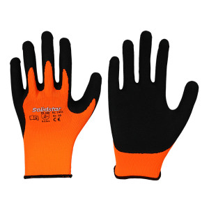 LEIPOLD Solidstar® Feinstrick-Handschuhe mit schwarzer Mikro-Schaum-Latex-Beschichtung, Größe 7, VPE = 12 Paar