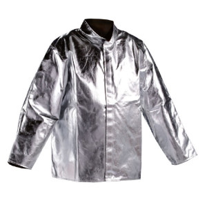 JUTEC Hitzeschutzjacke aus Aramidgewebe, aluminisiert, 500 g/m², Strahlungshitze bis 1.000°C, Größe 48
