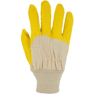 Latex- Handschuhe, Strickbund, gelb, Größe 10,5 - 1