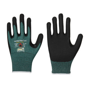 LEIPOLD LeiKaFlex® CUT 3 Schnittschutz-Handschuhe mit schwarzer Nitril-Beschichtung, Schnittfestigkeit Level 3 und B, Größe 6, VPE = 12 Paar