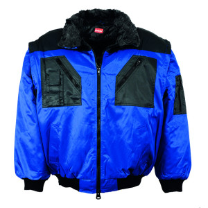 LEIPOLD LeikaTex® Pilotenjacke "Gerlostal", Futter, Kragen und Ärmel abnehmbar, königsblau/schwarz, Größe M