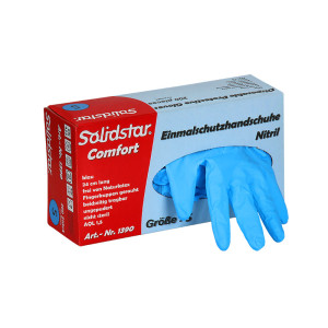 LEIPOLD Solidstar® Nitril-Einmalhandschuhe, blau, Größe S, VPE = 200 Stück