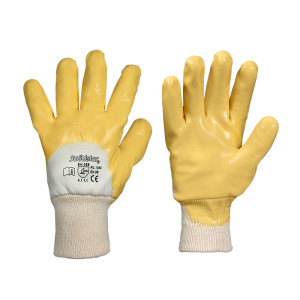 LEIPOLD Solidstar® Winterhandschuhe mit gelber Nitril-Beschichtung, Größe 8, VPE = 6 Paar