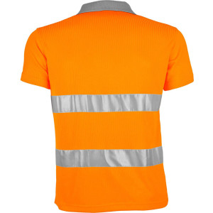 QUALITEX Warnschutzpoloshirt Signal, warnorange, Größe S - 2