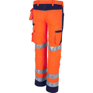 QUALITEX Warnschutzbundhose Pro, warnorange/marine, Größe 102 - 2