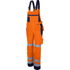 QUALITEX Warnschutzlatzhose Pro, warnorange/marine, Größe 102 - 1