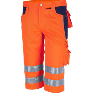 QUALITEX Warnschutzshorts Pro, warnorange/marine, Größe 42 - 1