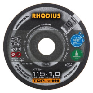 Rhodius Trennscheibe extradünn XT24, 115 x 1,0 x 22,23, gerade, 50 Stück