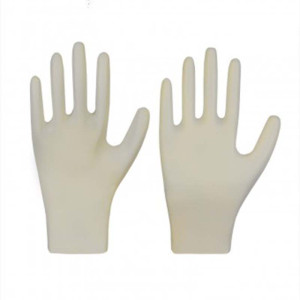 LEIPOLD Solidstar® Comfort Plus, Latex-Einmalschutzhandschuh, natur, puderfrei, Box à 100 Stück, Größe S