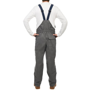 WELDAS® Arc Knight™ Schweißerlatzhose, feuerresistente Baumwolle, verstärkt mit Rindspaltleder, grau, Größe M - 2