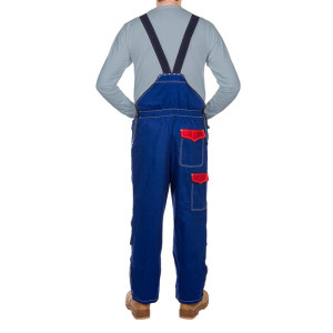 WELDAS® Fire Fox™ Schweißerlatzhose, flammenhemmende Baumwolle, blau, Größe M - 2