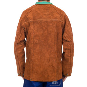 WELDAS® Lava Brown™ Schweißerjacke, Rindspaltleder, braun, Größe M - 2