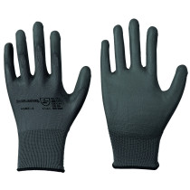LEIPOLD Solidstar® Feinstrick-Handschuhe mit Polyuretan-Beschichtung, grau, Größe 7, VPE = 12 Paar