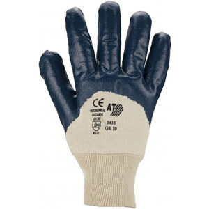 ASATEX® Nitril-Handschuhe, mit Strickbund, blau, Größe 8 - 1