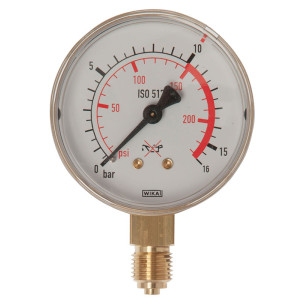 Manometer Neutral, 200 bar, Gehäuse schwarz