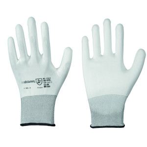 LEIPOLD Solidstar® Feinstrick-Handschuhe mit Polyuretan-Beschichtung, weiß, Größe 6, VPE = 12 Paar