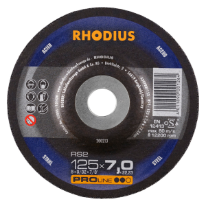 Rhodius Schruppscheibe RS2, 115 x 7,0 x 22,23, gekröpft, 25 Stück