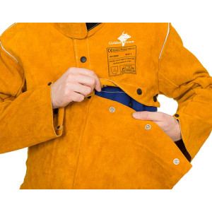 WELDAS® Golden Brown™ Sigmajacke, Rindspaltleder, goldbraun, Grösse L - 3