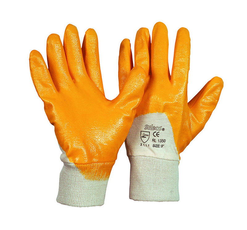 10 und 11 ab 1 Paar mit Bund 8 Nitril Handschuh gelb von Soleco Größe 7 9 